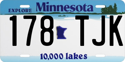 MN license plate 178TJK