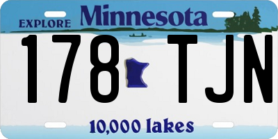 MN license plate 178TJN