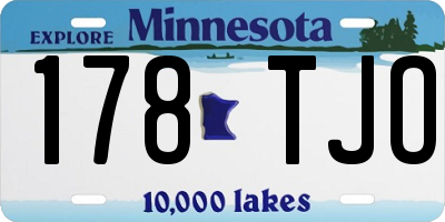 MN license plate 178TJO