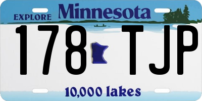 MN license plate 178TJP