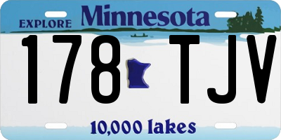MN license plate 178TJV