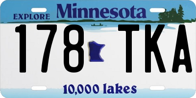 MN license plate 178TKA