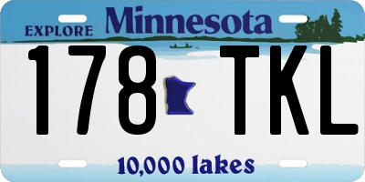 MN license plate 178TKL