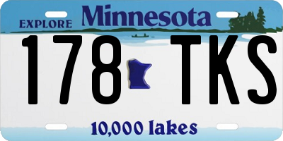 MN license plate 178TKS