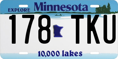 MN license plate 178TKU