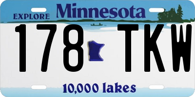 MN license plate 178TKW