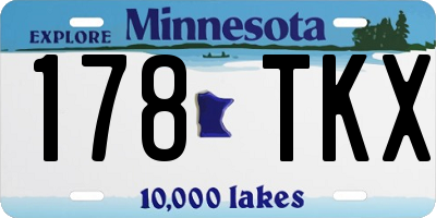 MN license plate 178TKX