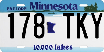 MN license plate 178TKY