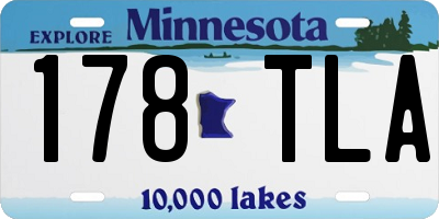 MN license plate 178TLA
