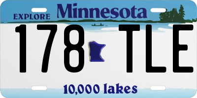 MN license plate 178TLE