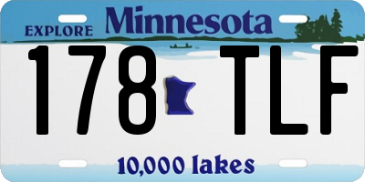 MN license plate 178TLF
