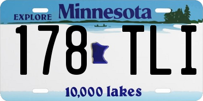 MN license plate 178TLI