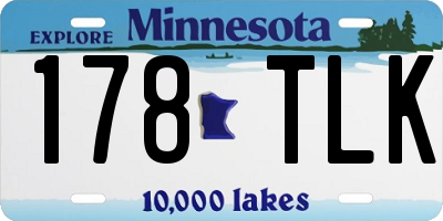 MN license plate 178TLK
