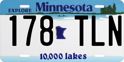 MN license plate 178TLN