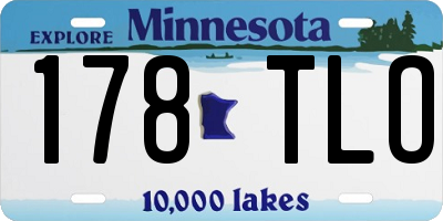 MN license plate 178TLO