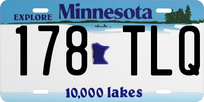 MN license plate 178TLQ