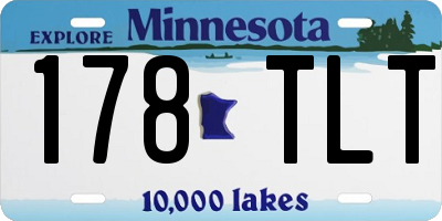 MN license plate 178TLT