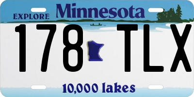 MN license plate 178TLX