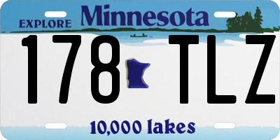 MN license plate 178TLZ