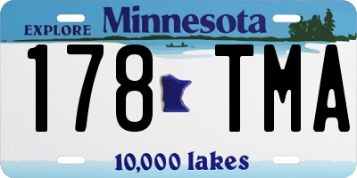 MN license plate 178TMA
