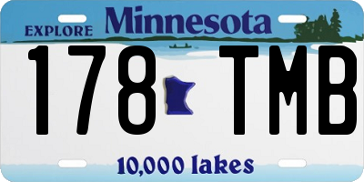 MN license plate 178TMB