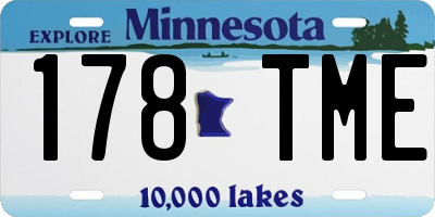 MN license plate 178TME