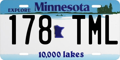 MN license plate 178TML