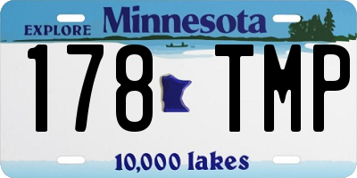 MN license plate 178TMP