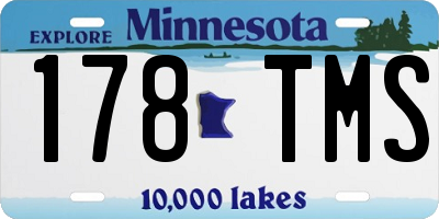 MN license plate 178TMS