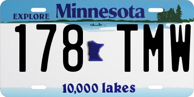 MN license plate 178TMW