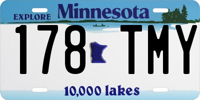 MN license plate 178TMY