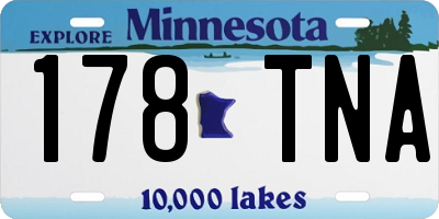 MN license plate 178TNA