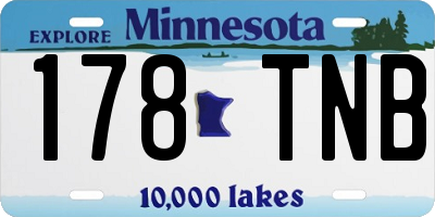 MN license plate 178TNB