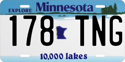 MN license plate 178TNG