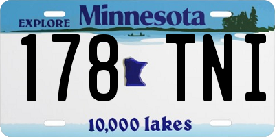 MN license plate 178TNI