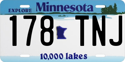 MN license plate 178TNJ