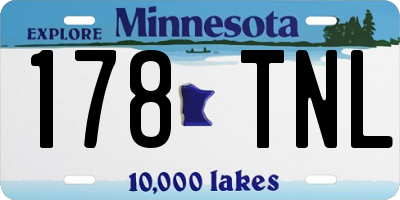 MN license plate 178TNL