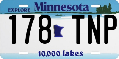 MN license plate 178TNP