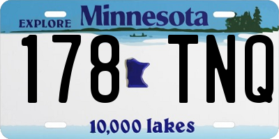 MN license plate 178TNQ