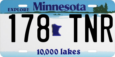 MN license plate 178TNR
