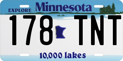 MN license plate 178TNT