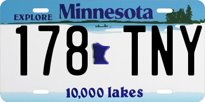 MN license plate 178TNY