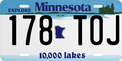 MN license plate 178TOJ