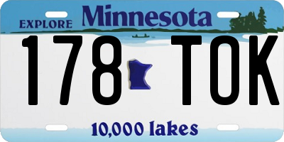 MN license plate 178TOK