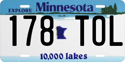 MN license plate 178TOL