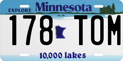 MN license plate 178TOM