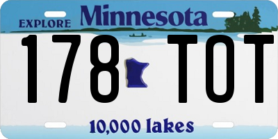 MN license plate 178TOT