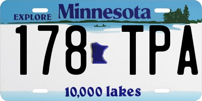 MN license plate 178TPA