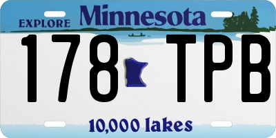 MN license plate 178TPB