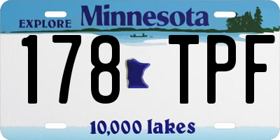 MN license plate 178TPF